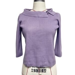 Vintage Requirements Womens Size S Purple Stretch Knit Y2K Top